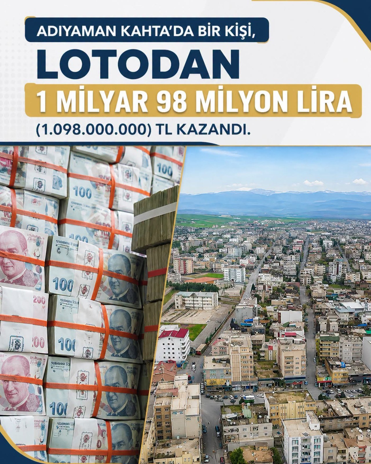 Yılın Loto İkramiyesi Kahtalı Hemşerimize Çıktı