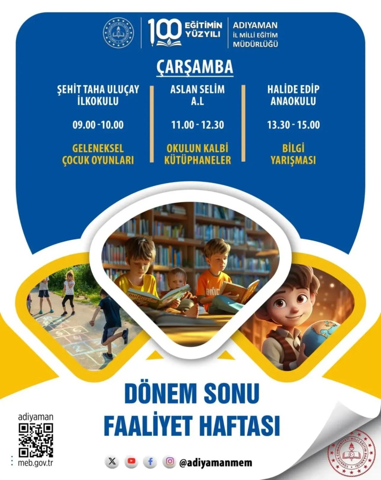 Adıyaman'da Dönem Sonu Faaliyetleri Haftası Etkinlikleri Devam Ediyor