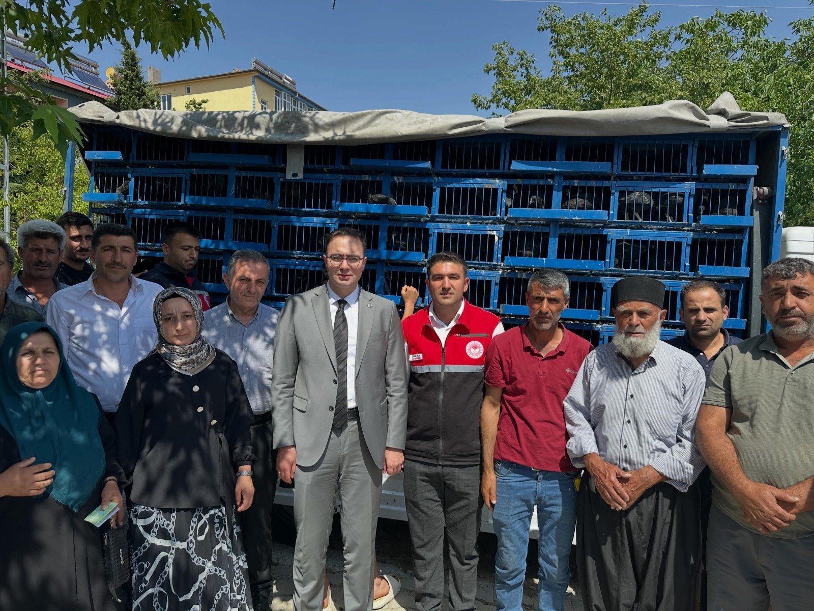 Sincik'te 55 Haneye 1210 Tavuk Dağıtıldı