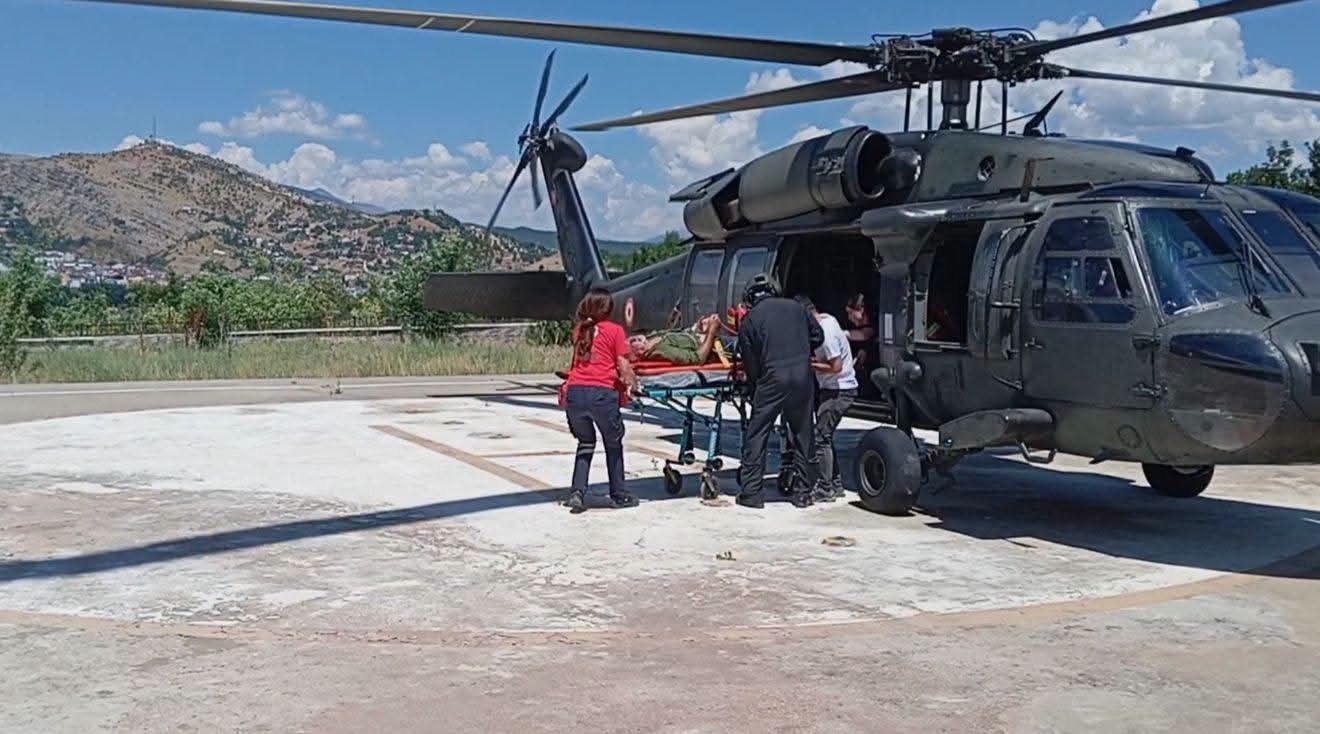 Tunceli'de Yılan Isırdı, Helikopterle Hastaneye Kaldırıldı