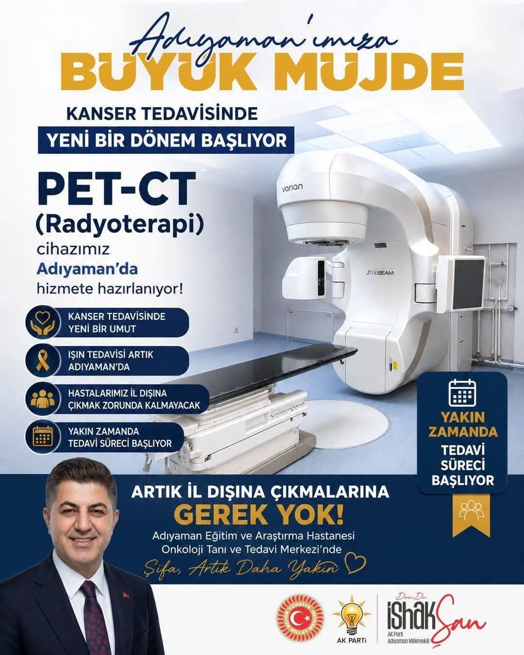 Adıyaman Eğitim ve Araştırma Hastanesi'ne LINAC Cihazı Geliyor
