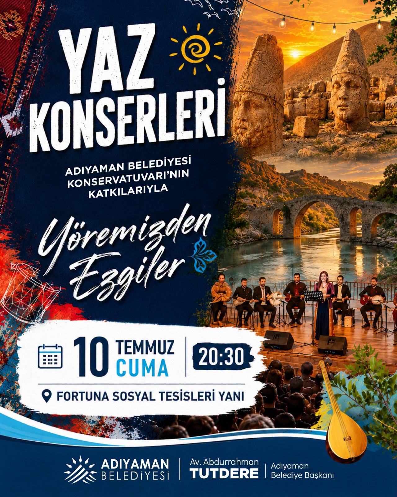 Adıyaman'da Yaz Konserleri Başlıyor