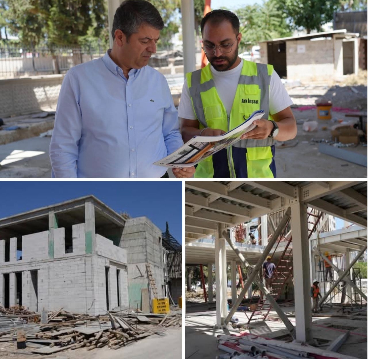 Adıyaman'da Atatürk Kütüphanesi İnşaatı İncelemesi