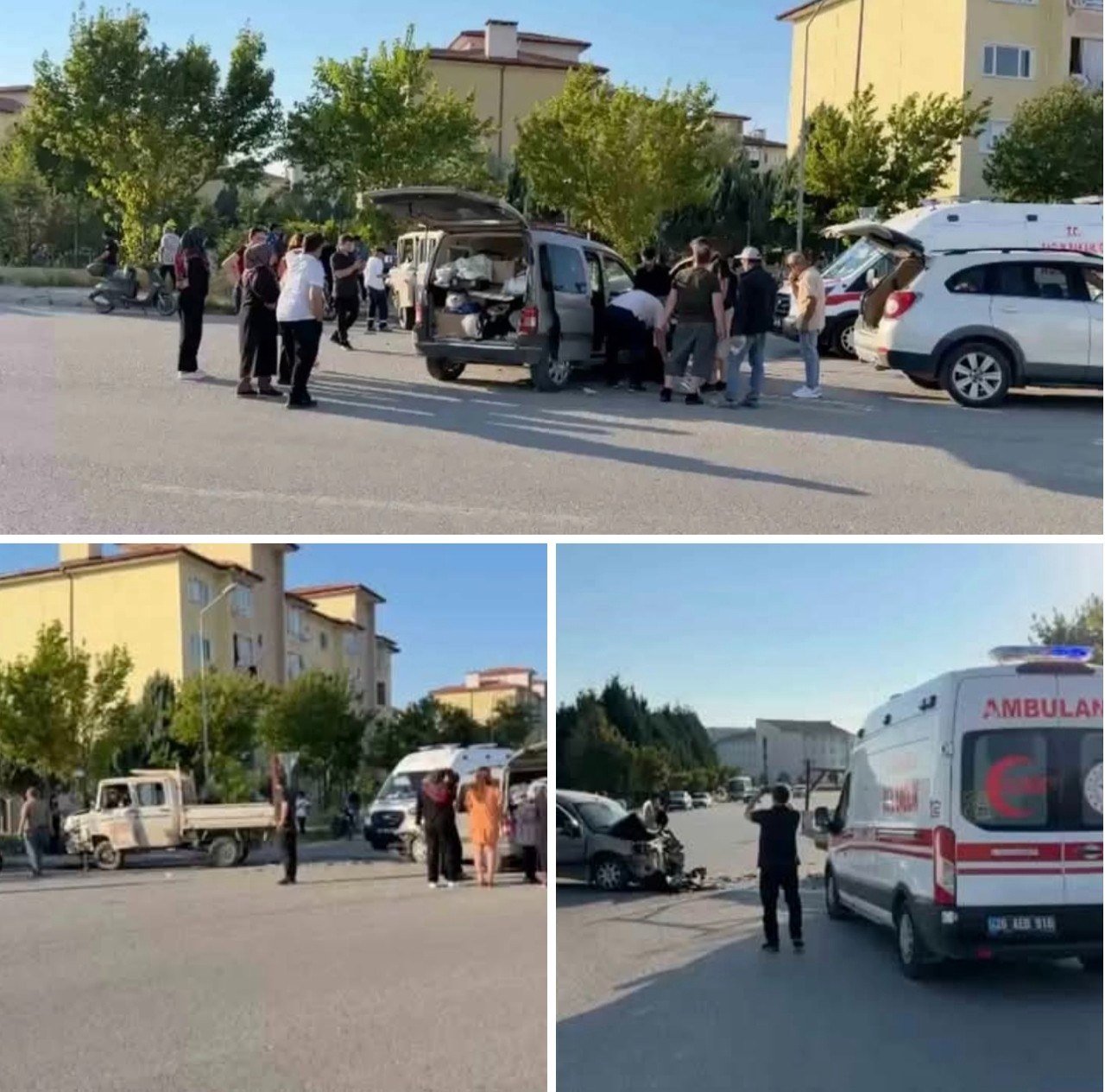 Odunpazarı'nda Kavşakta Feci Kaza: 3 Yaralı