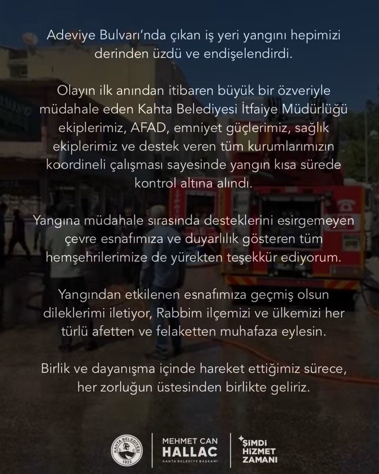 Kahta Belediye Başkanı Hallaç: Yangın Kontrol Altına Alındı