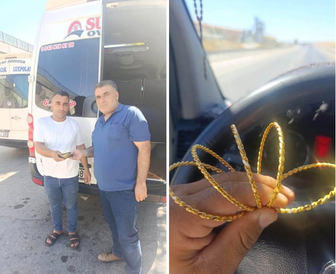 Suruç'ta Minibüste Unutulan Altınlar Sahibine Teslim Edildi