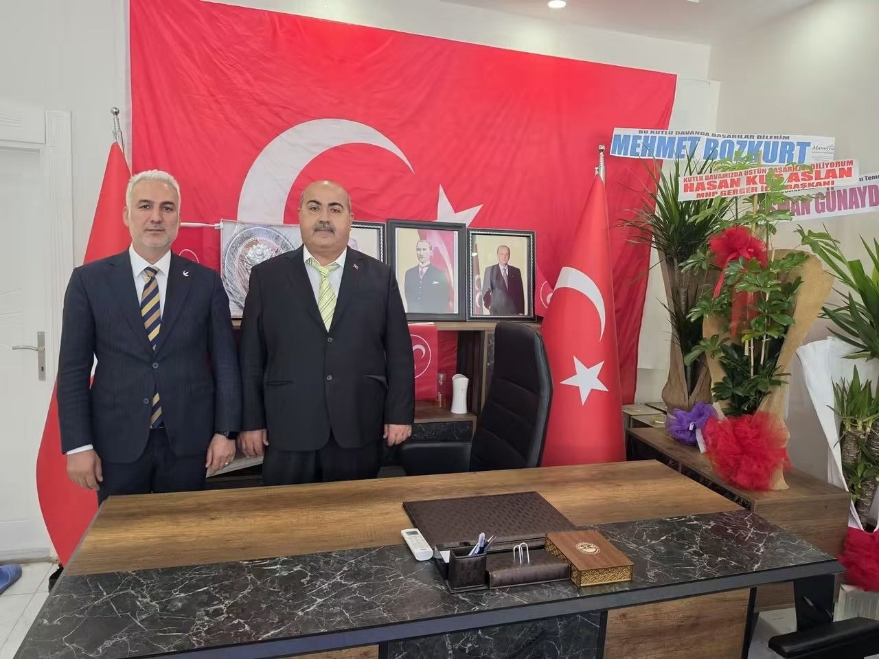 YRP Zeytinburnu İlçe Başkanı Çelebi MHP Kahta İlçe Başkanı Turan'a Ziyarette Bulundu