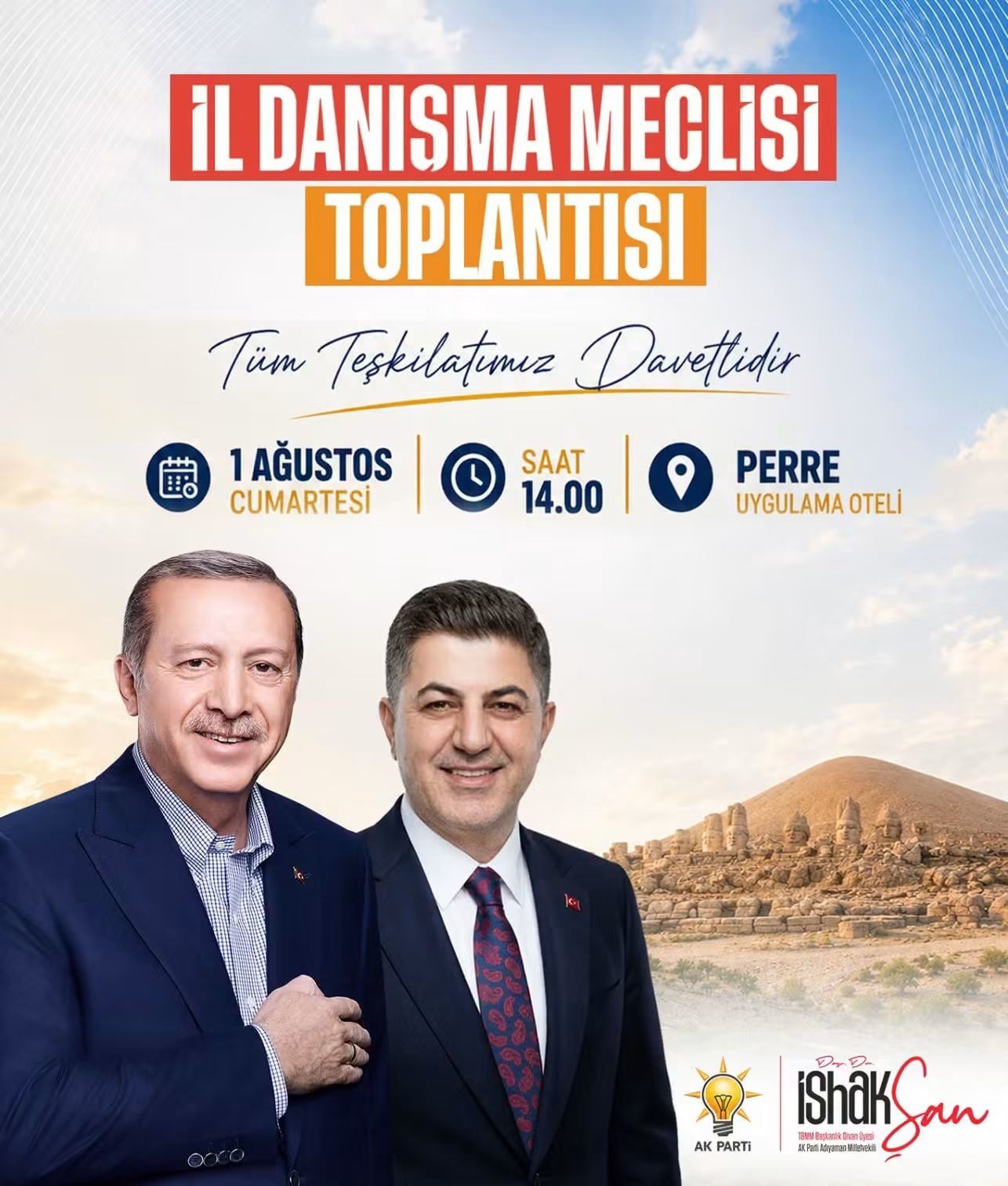 Milletvekili Doç Dr İshak Şan: AK Parti Adıyaman İl Danışma Toplantısı Perre Uygulama Otel'in de Düzenlenecek