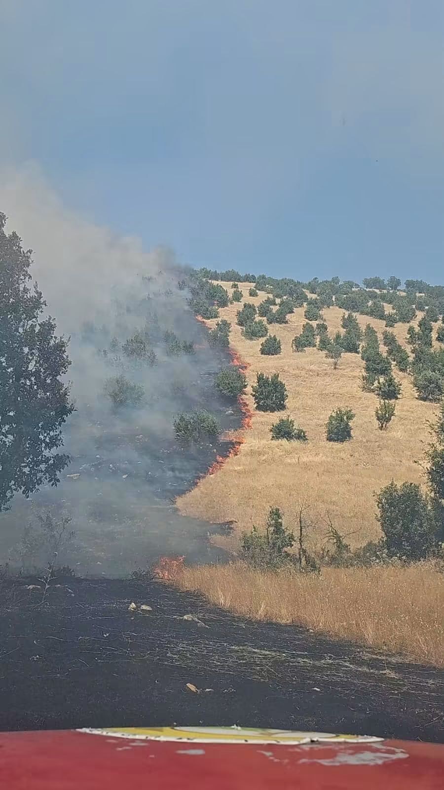 Gerger Çobanpınarı Köyü Otluk Alanda Yangın Çıktı