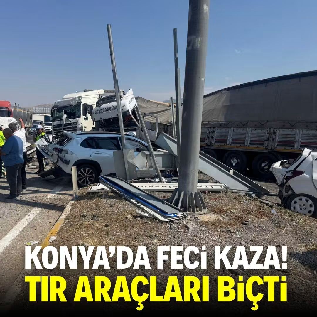 Kadınhanı ilçesinde tır kazası: 1 Kişi Öldü 9 Kişi Yaralandı