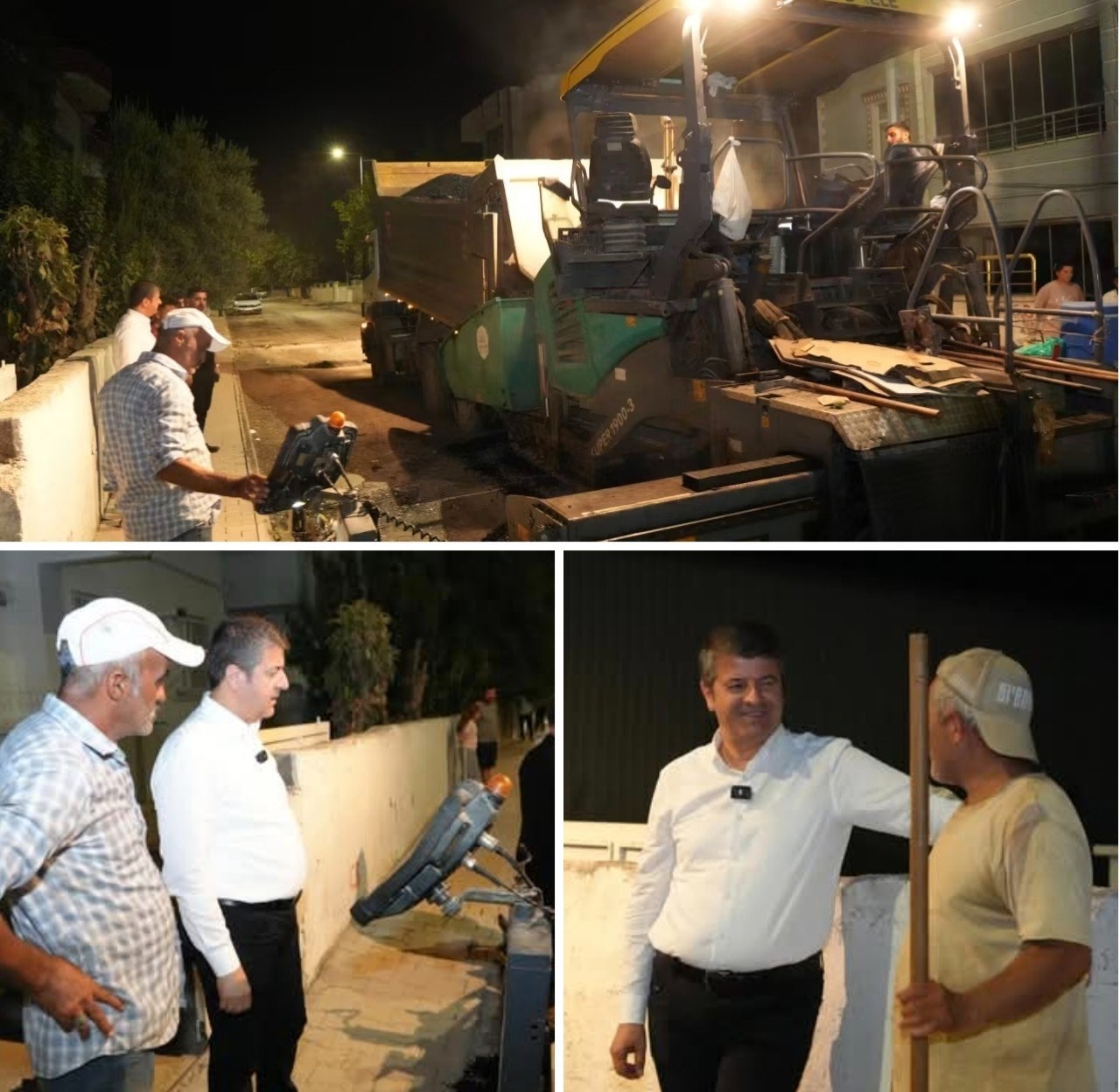 Adıyaman Belediyesi Yeni Mahalle'de Gece Çalışıyor