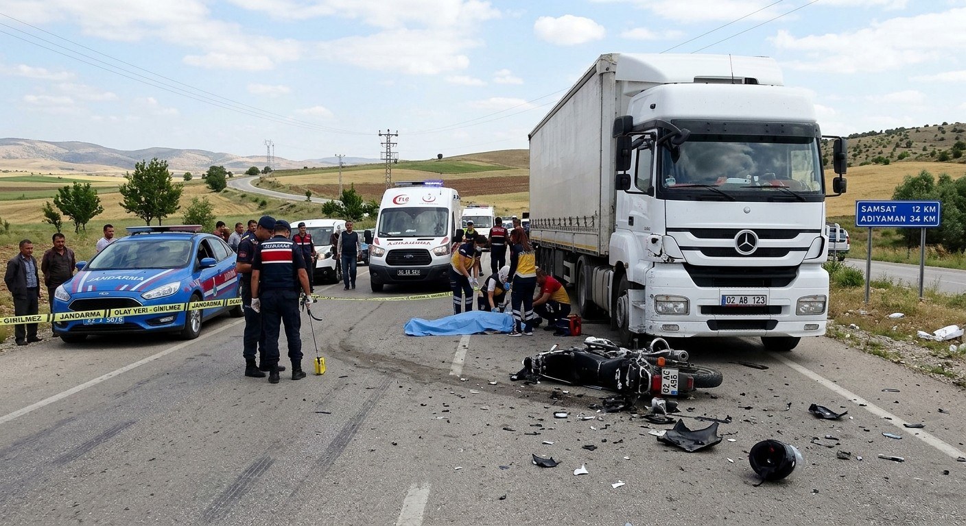 Adıyaman-Samsat Yolunda Trafik Kazası: 1 Ölü