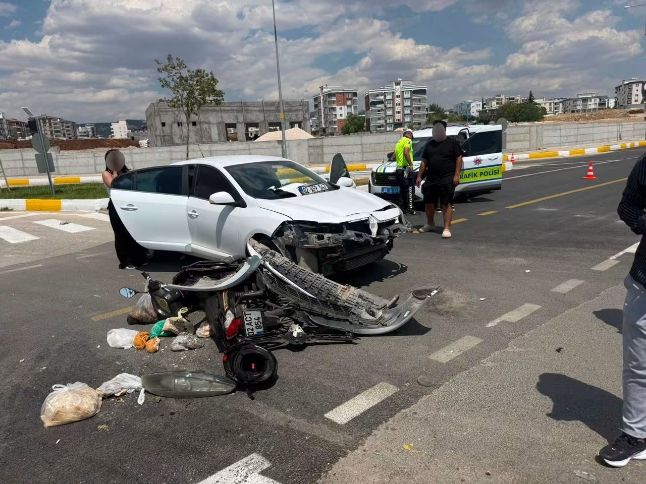 Adıyaman'da Akıllı Kavşakta Trafik Kazası