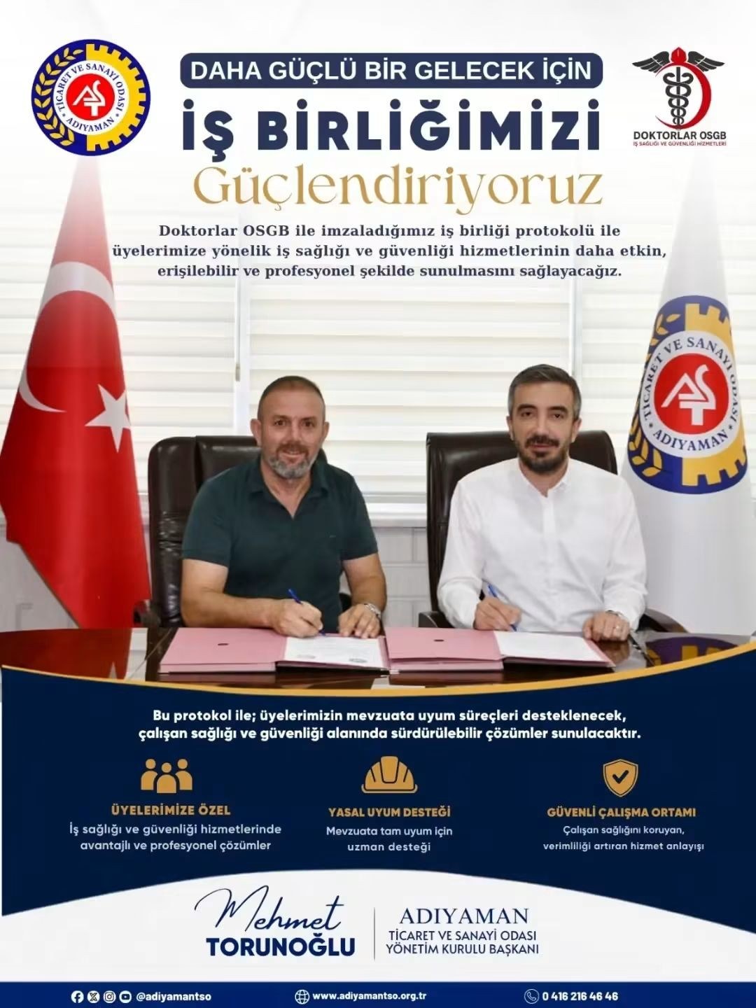 Adıyaman'da İş Sağlığı Protokolü İmzalandı