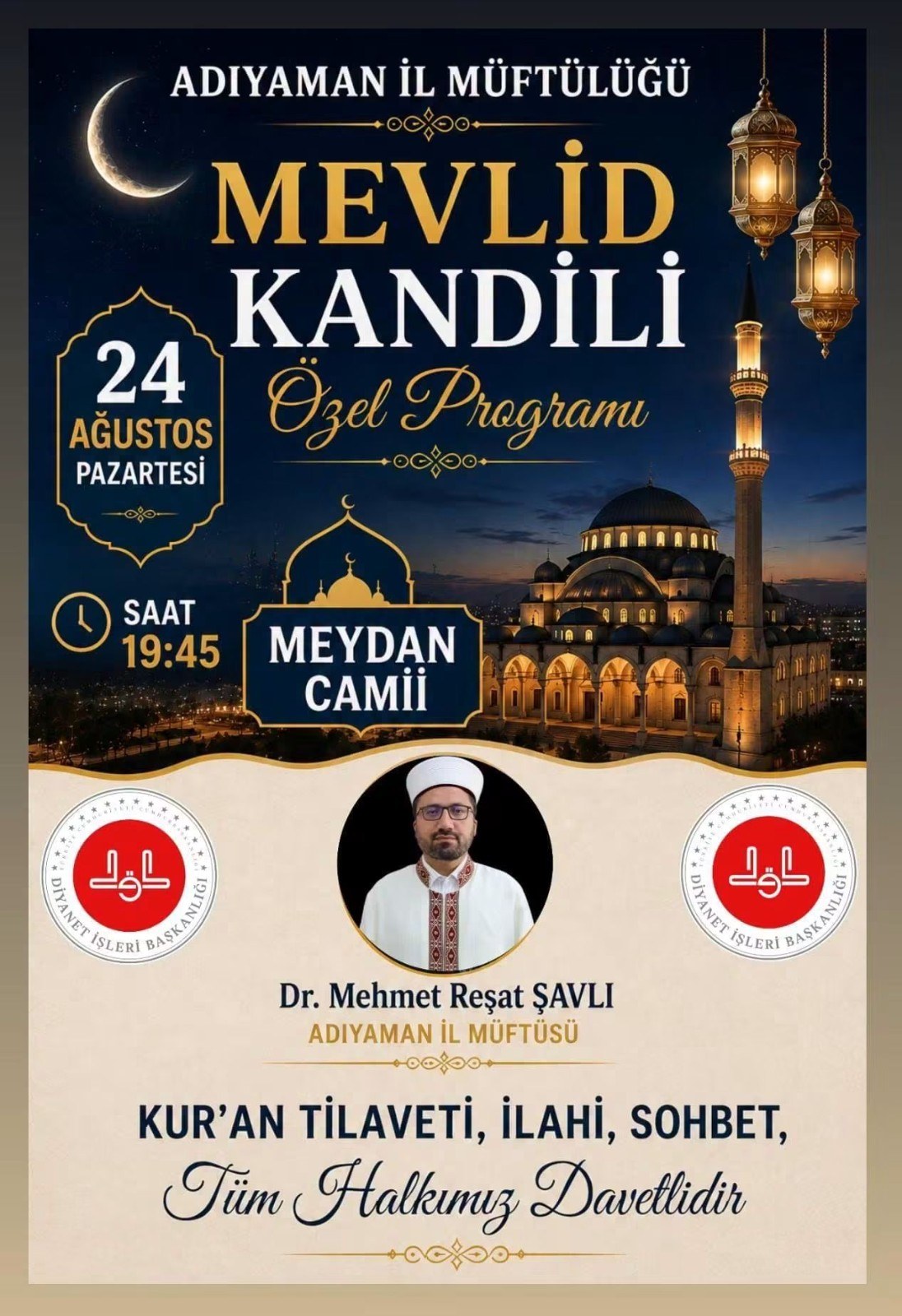 Adıyaman'da Mevlit Kandili Yarın İdrak Edilecek
