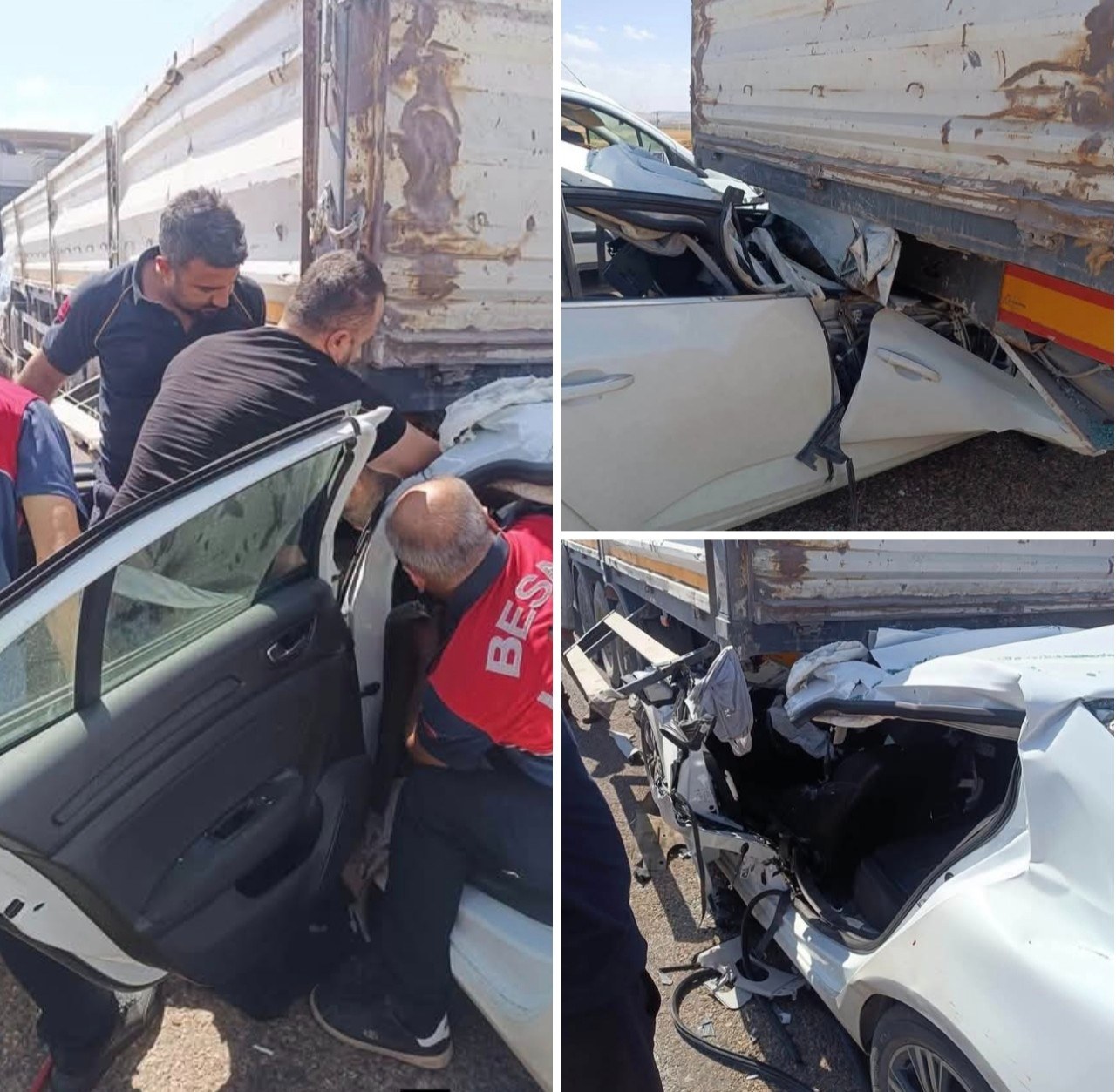 Besni ilçesinde trafik kazası meydana geldi
