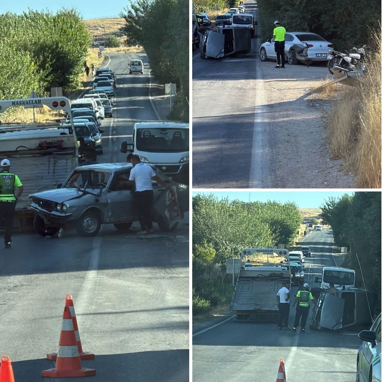Adıyaman Çelikhan Yolunda İki Otomobilin Çarpıştığı Kazada 2 Kişi Yaralandı