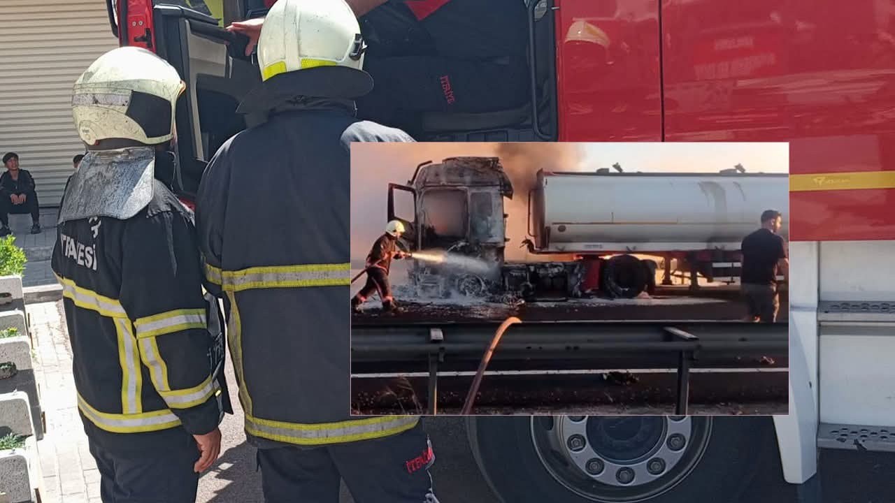 Viranşehir Yolunda TIR Yangını Meydana Geldi