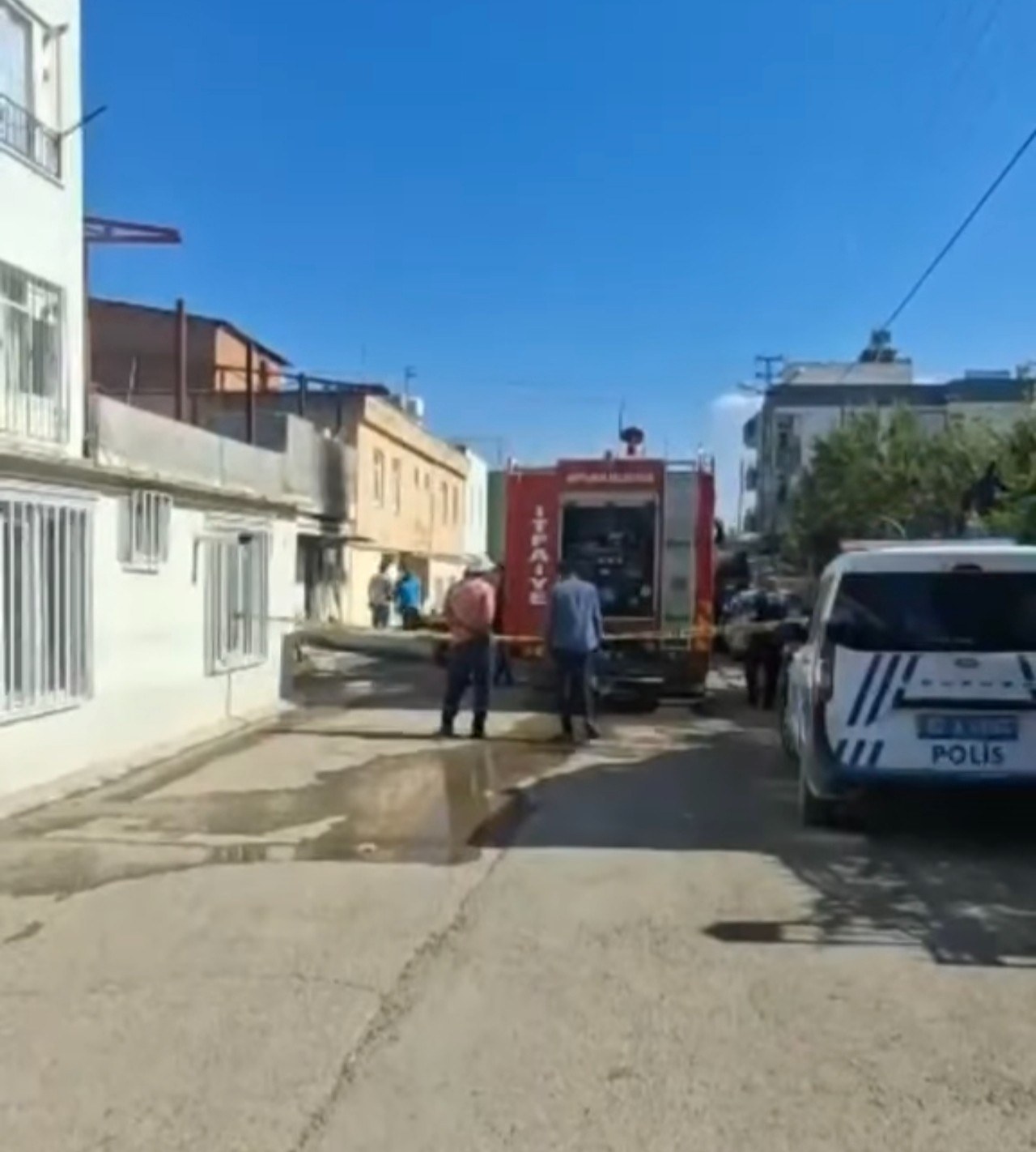 Adıyaman'da İnşaat Çalışmasında Yangın Çıktı