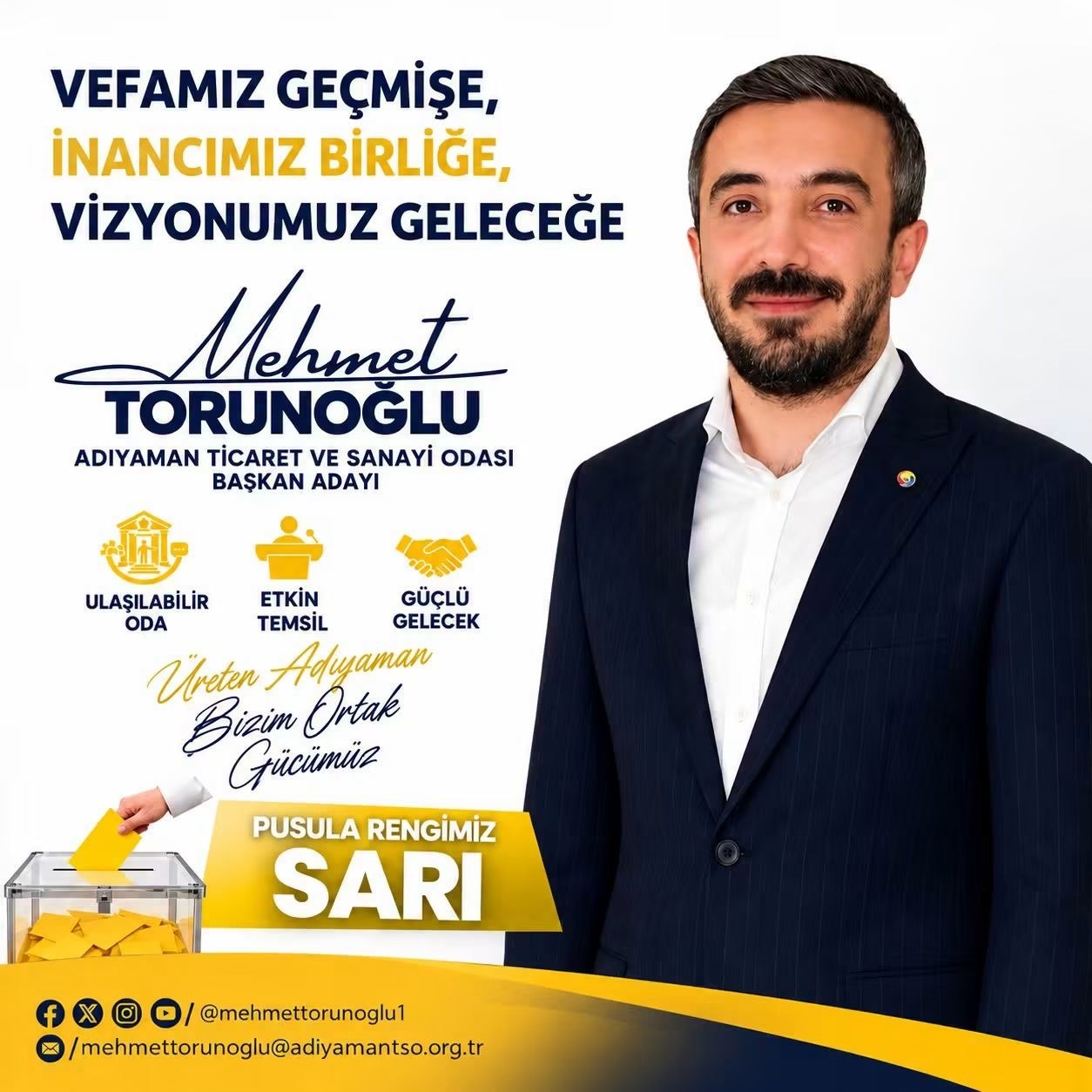 Mehmet Torunoğlu ATSO Başkanlığına Yeniden Aday