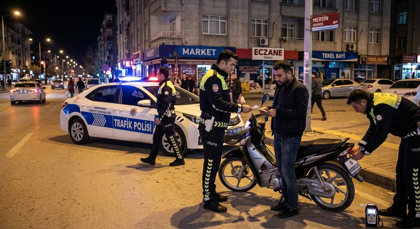 Adıyaman'da Alkollü Motosiklet Sürücüsüne 25 Bin TL Ceza Kesildi