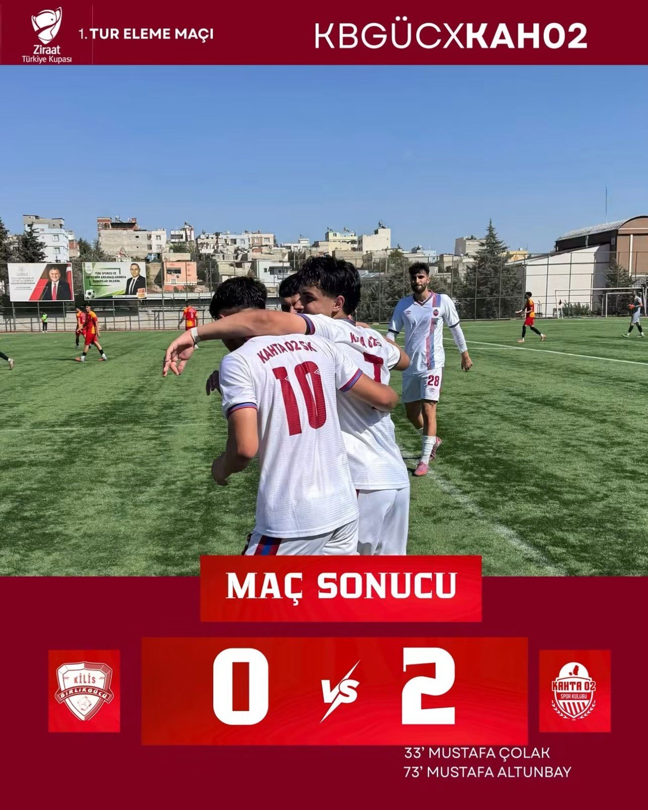Kahta 02 Spor Kilis Sporu Eleyerek Tur Atladı