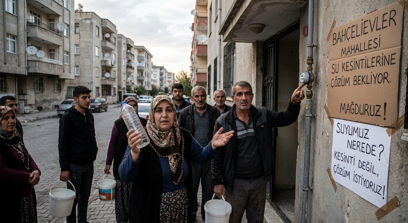 Adıyaman Bahçelievler'de Su Kesintisi Tepkisi