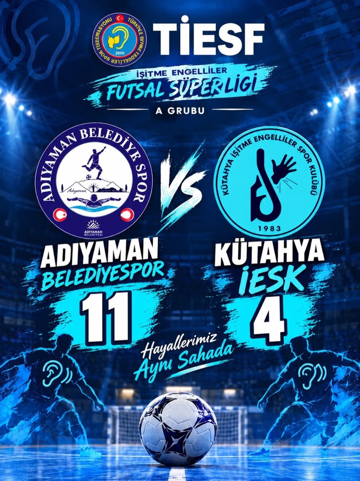 Adıyaman Belediyespor Kütahya İESK'yi Farklı Mağlup Etti