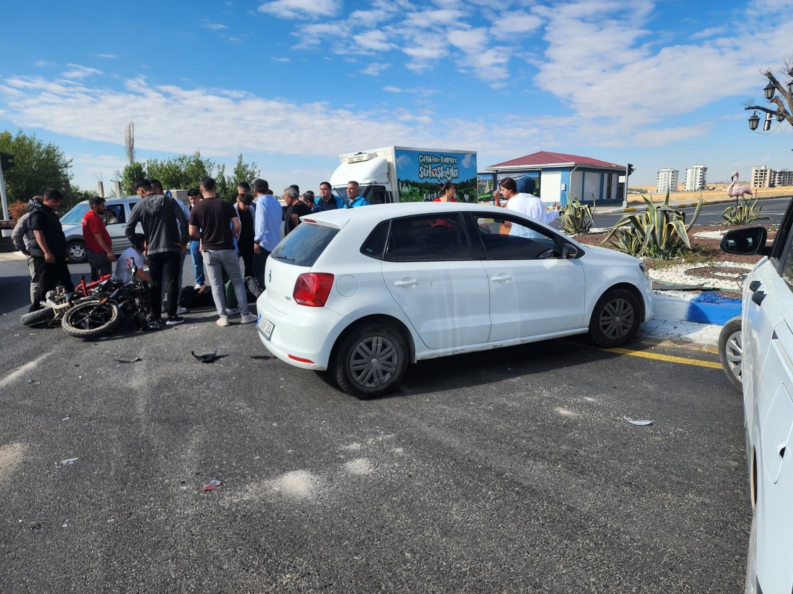 Adıyaman TPAO Kavşağında Motosiklet Kazası