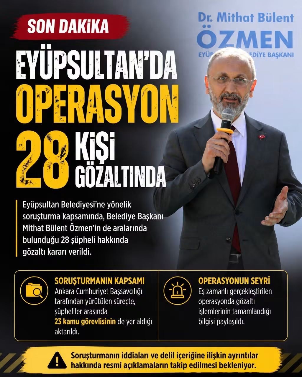 Eyüpsultan Belediyesi Soruşturmasında 28 Gözaltı Kararı