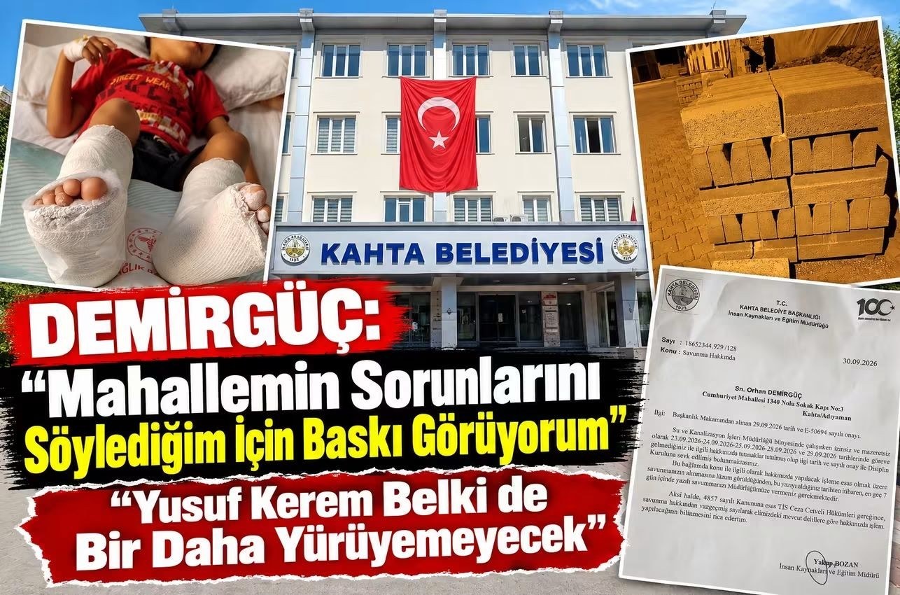 Kahta'da Yaşanan Parke Taşı Kazası Sonrası Cumhuriyet Mahallesi Muhtarı Demirgüç Kahta Belediyesine Tepkili