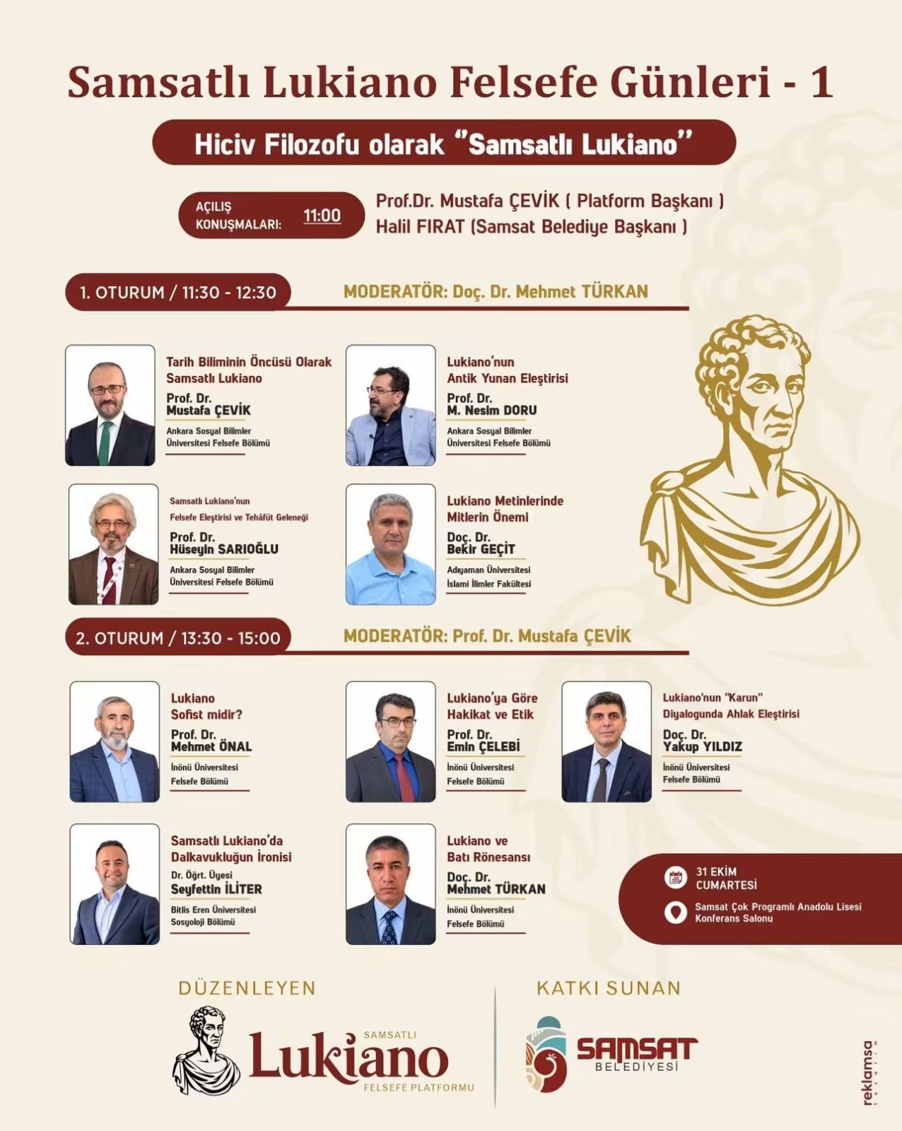 Samsatlı Lukiano Felsefe Günleri Düzenleniyor