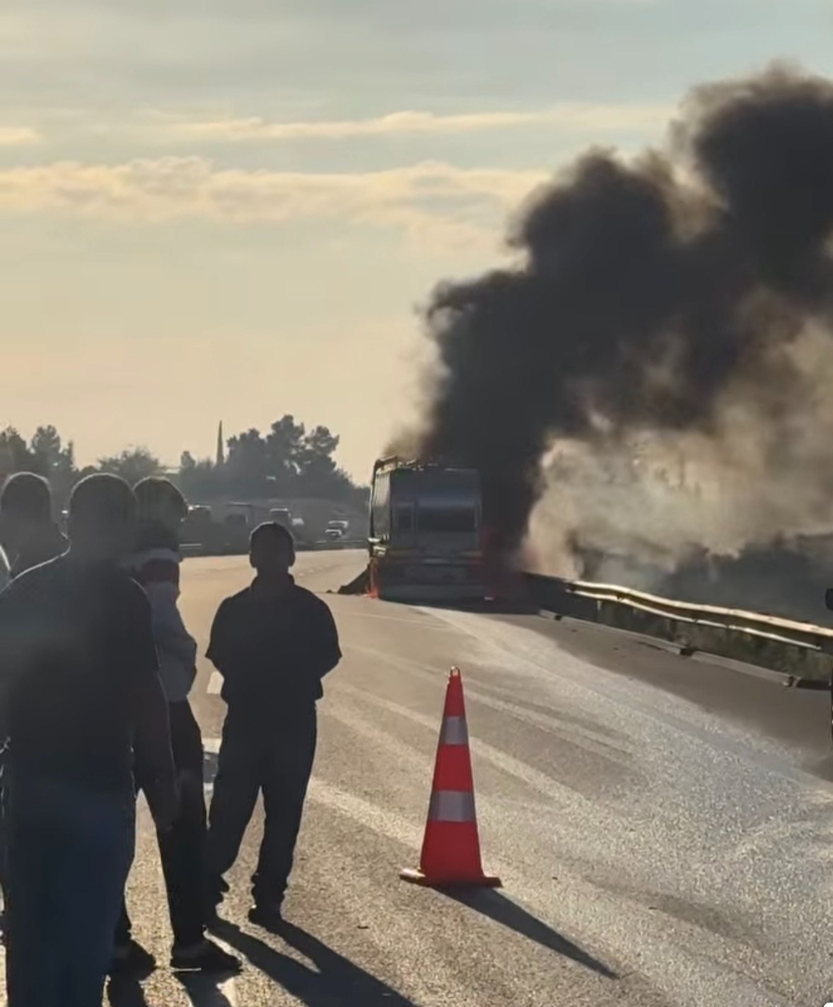 Adana'da Seyir Halindeki TIR Alev Aldı