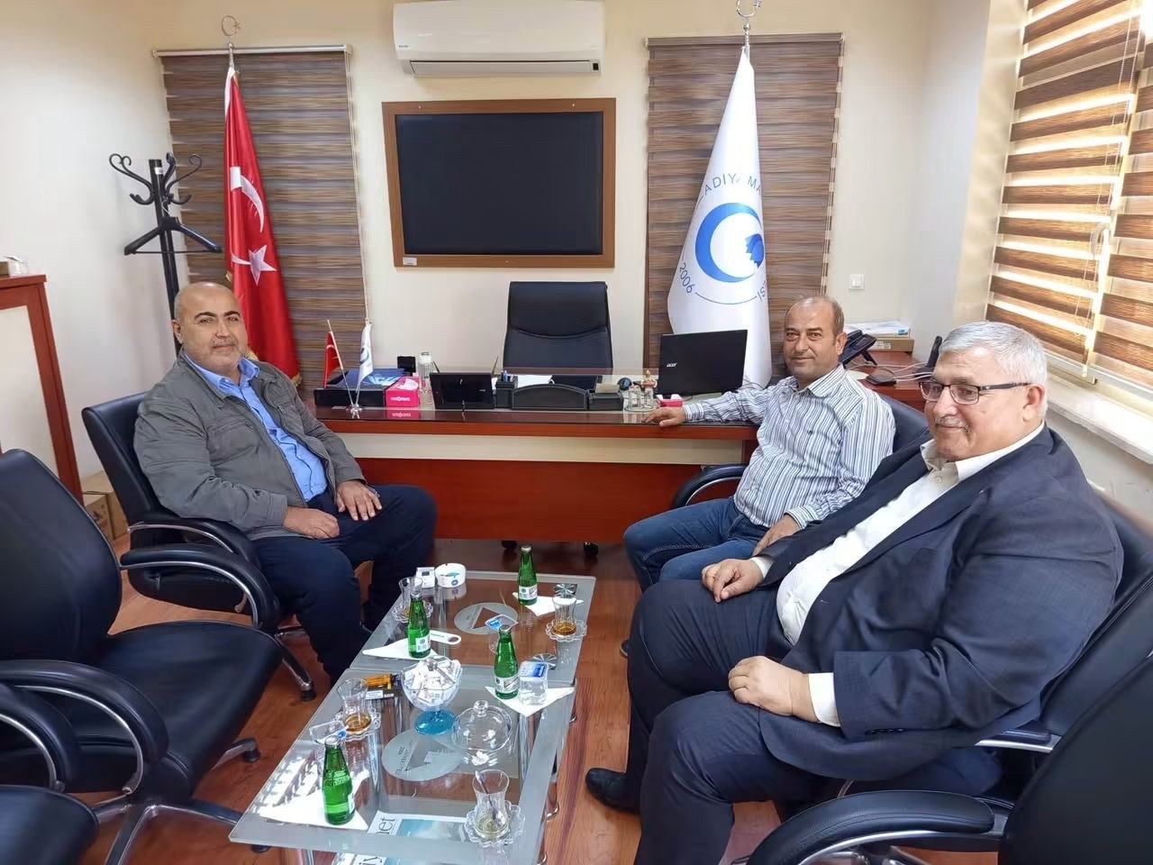 Kahta MHP Başkanı Turan İle Kahta Ziraat Odası Başkanı Turanlı, Kahta Meslek Yüksekokulunu Ziyaret Etti