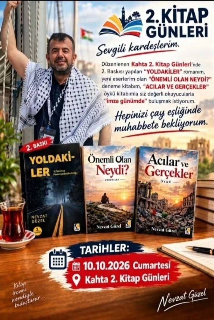 Eğitimci Yazar Nevzat Güzel Kahta Kitap Fuarı İmza Günü Etkinliğinde Okullarıyla Buluşuyor