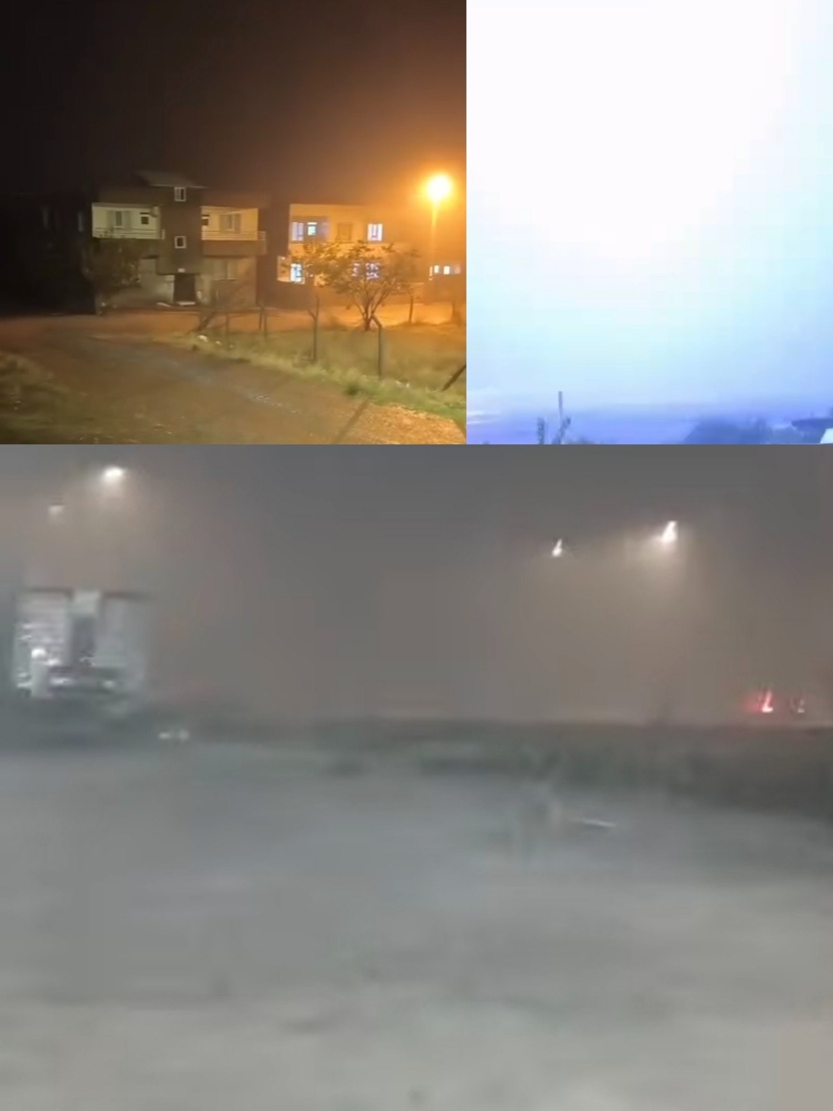 Kahta'da Şiddetli Yağış ve Şimşekler Etkili Oluyor